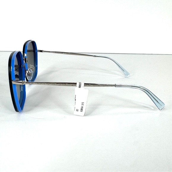 REBECCA MINKOFF Gloria 3/S Sunglasses NEW Blue Silver Square main image 13